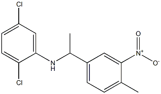 2,5-dichloro-N-[1-(4-methyl-3-nitrophenyl)ethyl]aniline Struktur