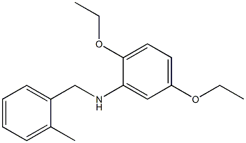 2,5-diethoxy-N-[(2-methylphenyl)methyl]aniline Struktur