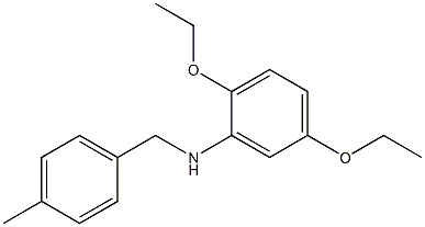 2,5-diethoxy-N-[(4-methylphenyl)methyl]aniline Struktur