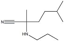 2,5-dimethyl-2-(propylamino)hexanenitrile Struktur