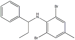 2,6-dibromo-4-methyl-N-(1-phenylpropyl)aniline Struktur