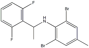 2,6-dibromo-N-[1-(2,6-difluorophenyl)ethyl]-4-methylaniline Struktur