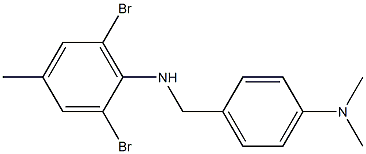 2,6-dibromo-N-{[4-(dimethylamino)phenyl]methyl}-4-methylaniline Struktur