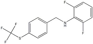 2,6-difluoro-N-({4-[(trifluoromethyl)sulfanyl]phenyl}methyl)aniline Struktur