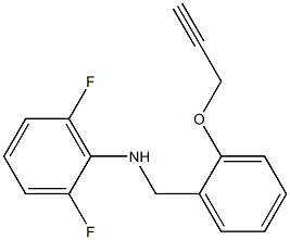 2,6-difluoro-N-{[2-(prop-2-yn-1-yloxy)phenyl]methyl}aniline Struktur