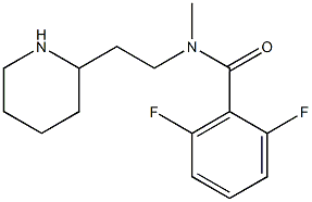 2,6-difluoro-N-methyl-N-[2-(piperidin-2-yl)ethyl]benzamide Struktur