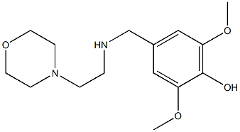 2,6-dimethoxy-4-({[2-(morpholin-4-yl)ethyl]amino}methyl)phenol Struktur