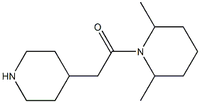 2,6-dimethyl-1-(piperidin-4-ylacetyl)piperidine Struktur