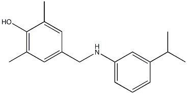 2,6-dimethyl-4-({[3-(propan-2-yl)phenyl]amino}methyl)phenol Struktur