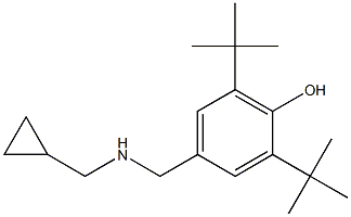 2,6-di-tert-butyl-4-{[(cyclopropylmethyl)amino]methyl}phenol Struktur