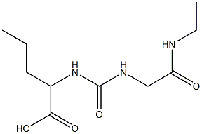 2-[({[2-(ethylamino)-2-oxoethyl]amino}carbonyl)amino]pentanoic acid Struktur