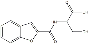 2-[(1-benzofuran-2-ylcarbonyl)amino]-3-hydroxypropanoic acid Struktur