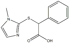 2-[(1-methyl-1H-imidazol-2-yl)sulfanyl]-2-phenylacetic acid Struktur