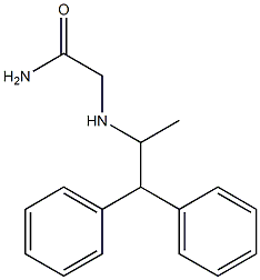 2-[(1-methyl-2,2-diphenylethyl)amino]acetamide Struktur