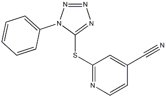 2-[(1-phenyl-1H-1,2,3,4-tetrazol-5-yl)sulfanyl]pyridine-4-carbonitrile Struktur