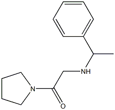 2-[(1-phenylethyl)amino]-1-(pyrrolidin-1-yl)ethan-1-one Struktur