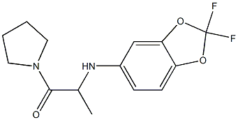 2-[(2,2-difluoro-2H-1,3-benzodioxol-5-yl)amino]-1-(pyrrolidin-1-yl)propan-1-one Struktur