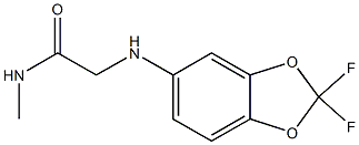 2-[(2,2-difluoro-2H-1,3-benzodioxol-5-yl)amino]-N-methylacetamide Struktur