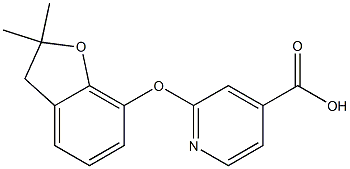 2-[(2,2-dimethyl-2,3-dihydro-1-benzofuran-7-yl)oxy]pyridine-4-carboxylic acid Struktur