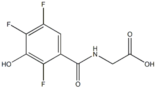 2-[(2,4,5-trifluoro-3-hydroxyphenyl)formamido]acetic acid Struktur