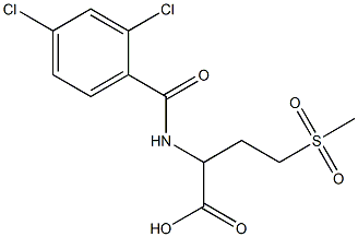 2-[(2,4-dichlorophenyl)formamido]-4-methanesulfonylbutanoic acid Struktur