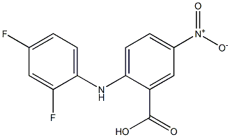 2-[(2,4-difluorophenyl)amino]-5-nitrobenzoic acid Struktur