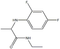 2-[(2,4-difluorophenyl)amino]-N-ethylpropanamide Struktur