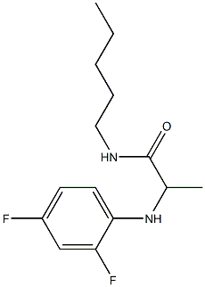 2-[(2,4-difluorophenyl)amino]-N-pentylpropanamide Struktur