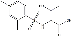 2-[(2,4-dimethylbenzene)sulfonamido]-3-hydroxybutanoic acid Struktur