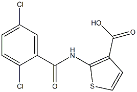 2-[(2,5-dichlorobenzene)amido]thiophene-3-carboxylic acid Struktur