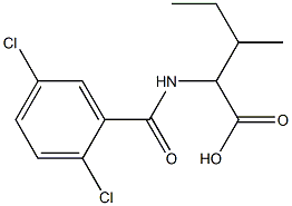 2-[(2,5-dichlorophenyl)formamido]-3-methylpentanoic acid Struktur