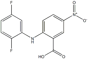 2-[(2,5-difluorophenyl)amino]-5-nitrobenzoic acid Struktur