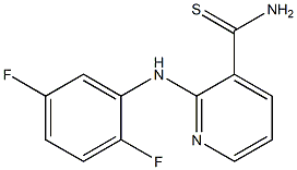 2-[(2,5-difluorophenyl)amino]pyridine-3-carbothioamide Struktur