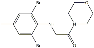 2-[(2,6-dibromo-4-methylphenyl)amino]-1-(morpholin-4-yl)ethan-1-one Struktur