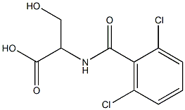 2-[(2,6-dichlorophenyl)formamido]-3-hydroxypropanoic acid Struktur