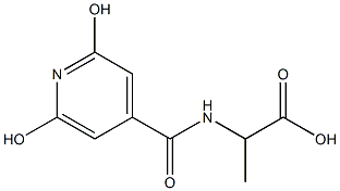 2-[(2,6-dihydroxyisonicotinoyl)amino]propanoic acid Struktur