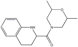 2-[(2,6-dimethylmorpholin-4-yl)carbonyl]-1,2,3,4-tetrahydroquinoline Struktur