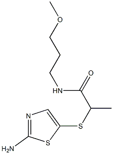 2-[(2-amino-1,3-thiazol-5-yl)sulfanyl]-N-(3-methoxypropyl)propanamide Struktur