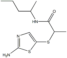 2-[(2-amino-1,3-thiazol-5-yl)sulfanyl]-N-(pentan-2-yl)propanamide Struktur