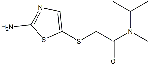 2-[(2-amino-1,3-thiazol-5-yl)sulfanyl]-N-methyl-N-(propan-2-yl)acetamide Struktur