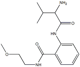 2-[(2-amino-3-methylbutanoyl)amino]-N-(2-methoxyethyl)benzamide Struktur