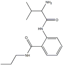 2-[(2-amino-3-methylbutanoyl)amino]-N-propylbenzamide Struktur