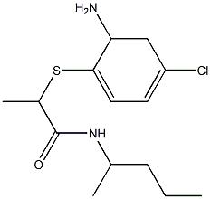 2-[(2-amino-4-chlorophenyl)sulfanyl]-N-(pentan-2-yl)propanamide Struktur