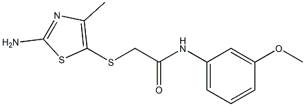 2-[(2-amino-4-methyl-1,3-thiazol-5-yl)sulfanyl]-N-(3-methoxyphenyl)acetamide Struktur