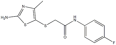 2-[(2-amino-4-methyl-1,3-thiazol-5-yl)thio]-N-(4-fluorophenyl)acetamide Struktur