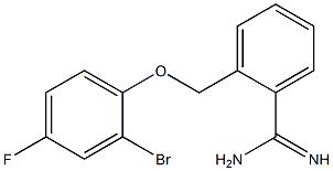 2-[(2-bromo-4-fluorophenoxy)methyl]benzenecarboximidamide Struktur