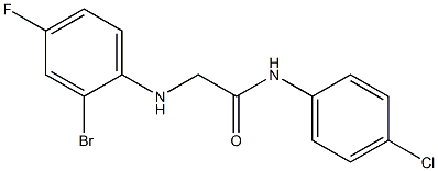 2-[(2-bromo-4-fluorophenyl)amino]-N-(4-chlorophenyl)acetamide Struktur