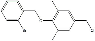 2-[(2-bromophenyl)methoxy]-5-(chloromethyl)-1,3-dimethylbenzene Struktur