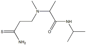 2-[(2-carbamothioylethyl)(methyl)amino]-N-(propan-2-yl)propanamide Struktur