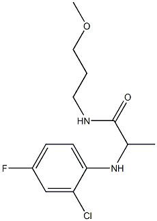 2-[(2-chloro-4-fluorophenyl)amino]-N-(3-methoxypropyl)propanamide Struktur